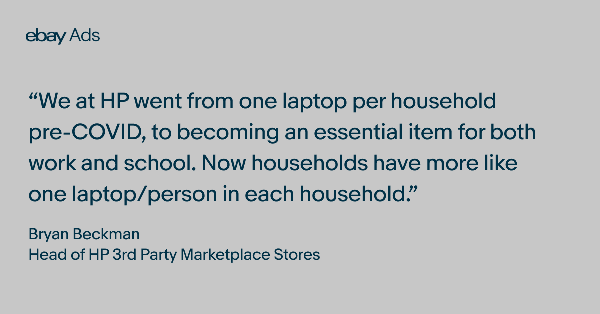 Quote from Bryan Beckman, Head of third party marketplace stores at HP