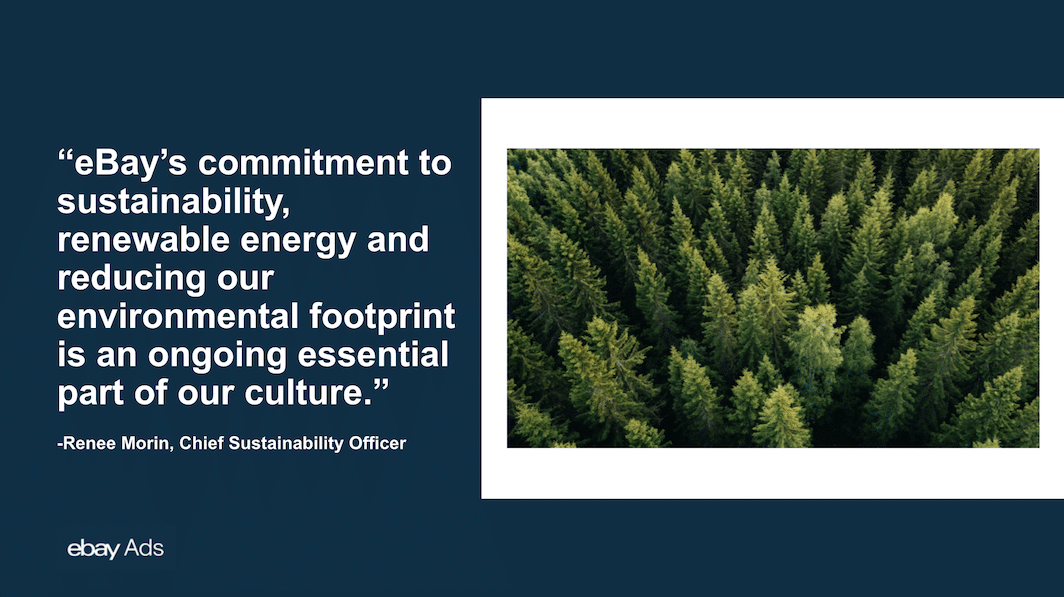 Quote from eBay's Chief Sustainability Officer