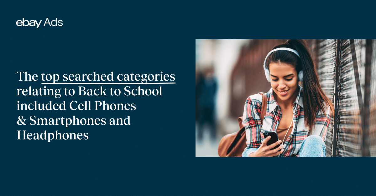 Top searched categories on eBay for Back to School