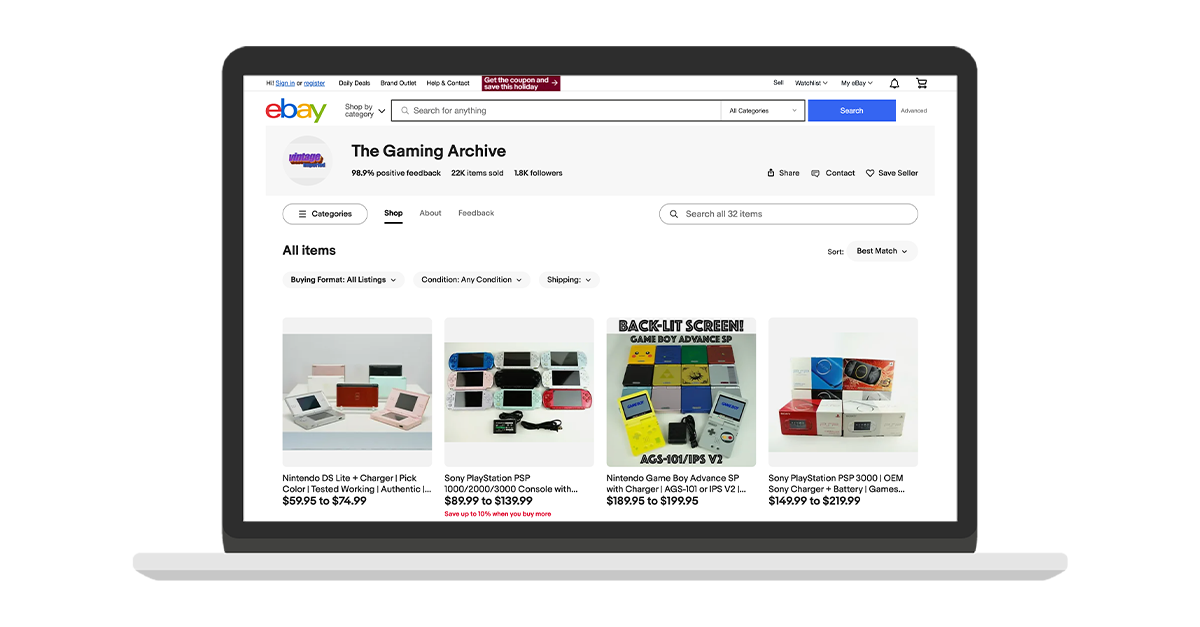 The Gaming Archive grew sales by 15% with Promoted Listings Advanced on eBay